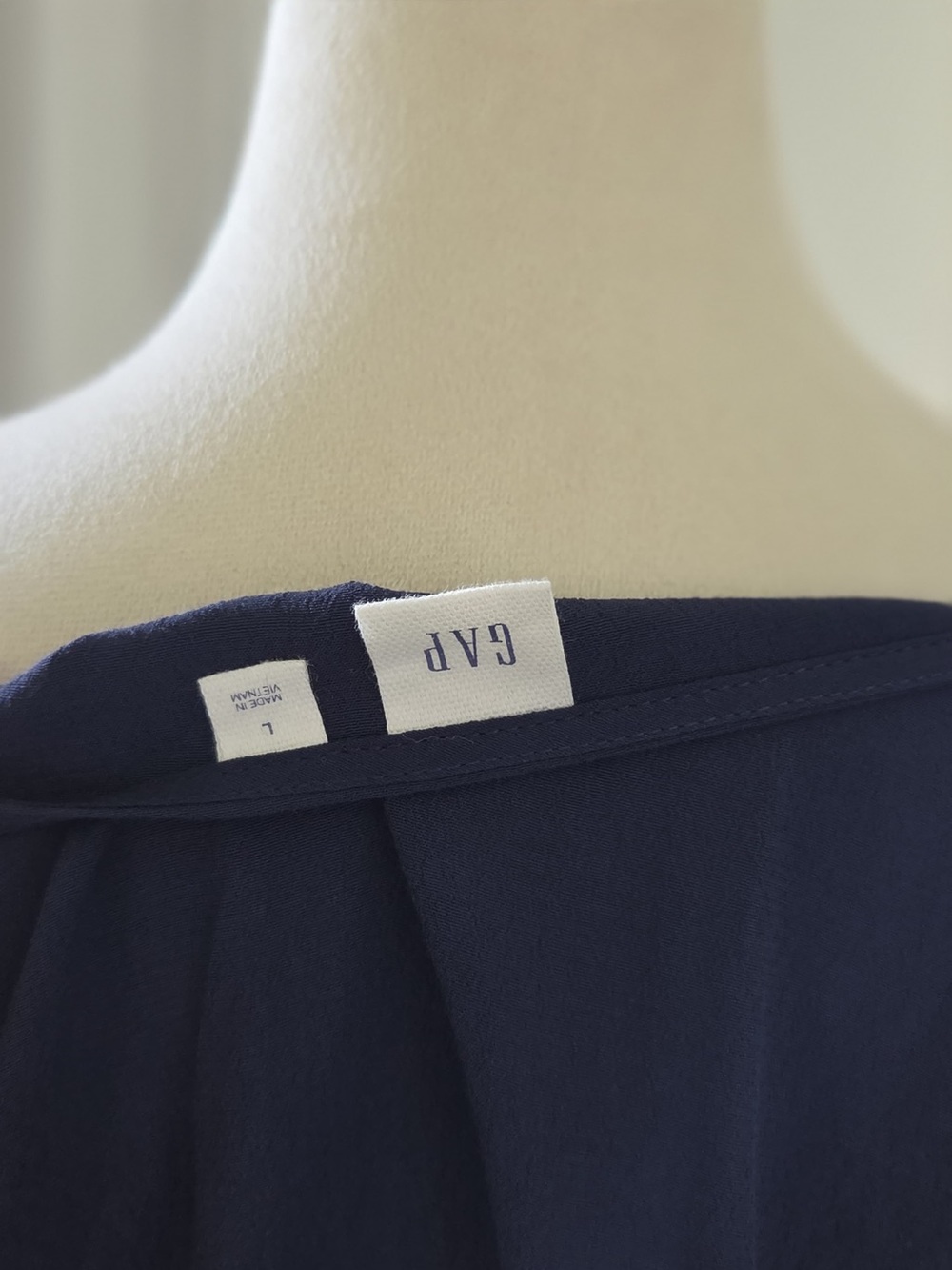 GAP Navy Tie-Waist Midi Dress - Picture 4 of 4